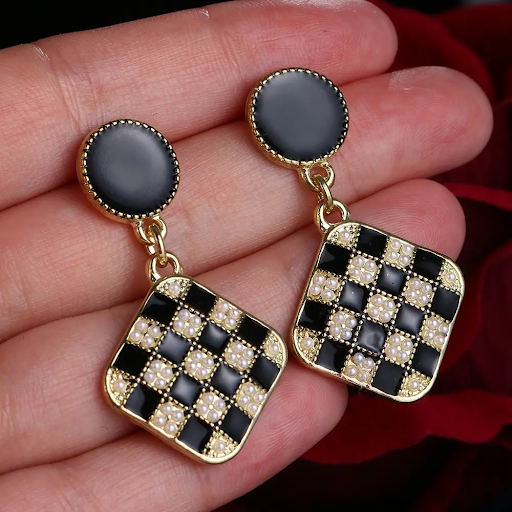Checkbox Drop Earrings