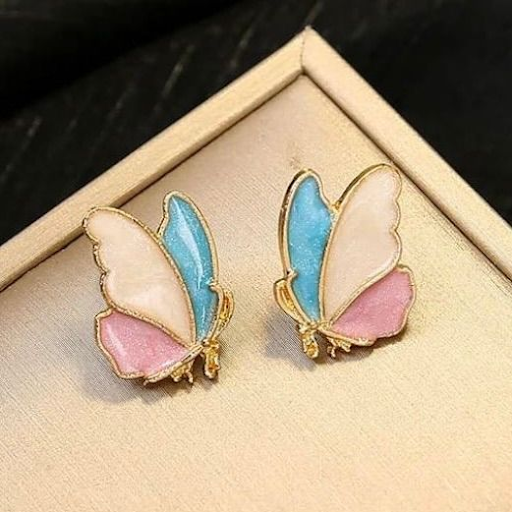 Colorful Butterfly Studs