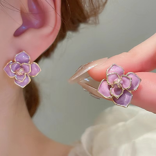 Lavender Flower Studs