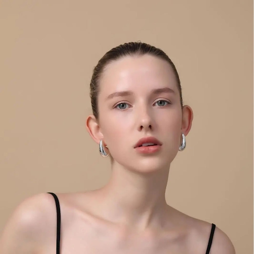 Silver Water Drop Studs