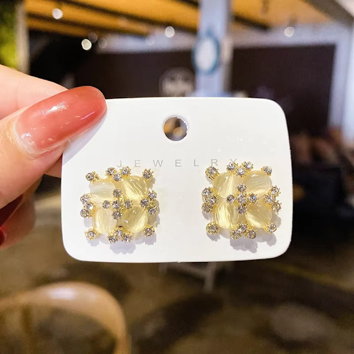 Radiant Pearl Cluster Earrings