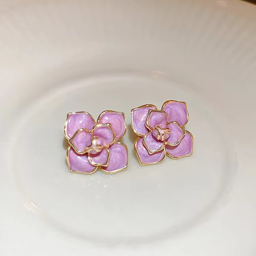 Lavender Flower Studs