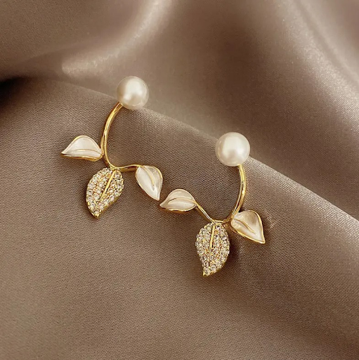 Leaf Pearl Earring