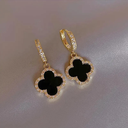 Black Clover Dangle Earrings