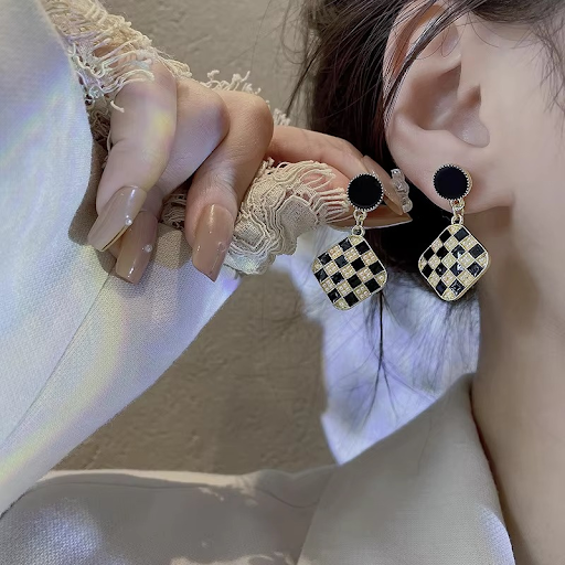 Checkbox Drop Earrings
