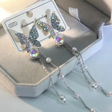 Elegant Butterfly Long Earrings