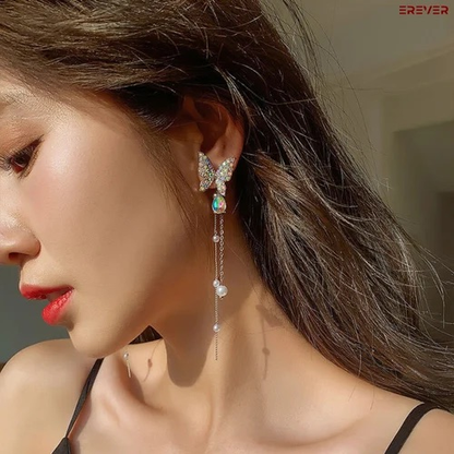 Elegant Butterfly Long Earrings