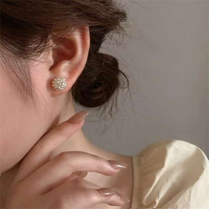 Golden Bloom Pearl Studs