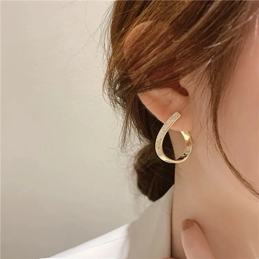 Golden Twisted Earrings