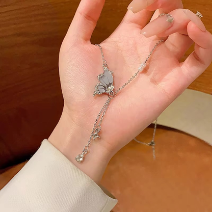 Half Butterfly Wing Drop Necklace