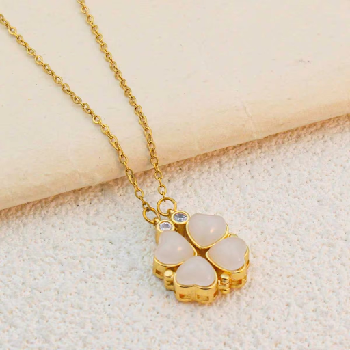 Magnetic Flower Gold Plated Necklace