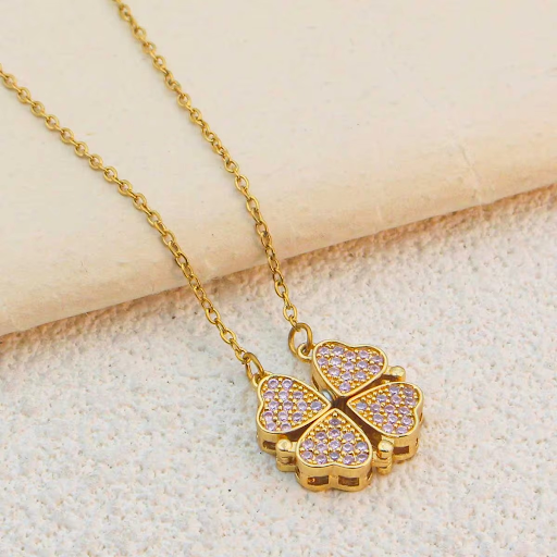 Magnetic Flower Gold Plated Necklace
