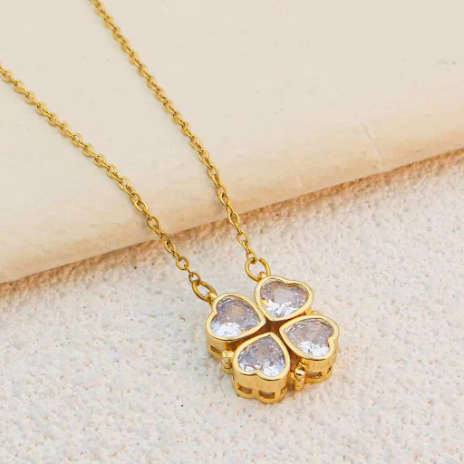 Magnetic Flower Gold Plated Necklace
