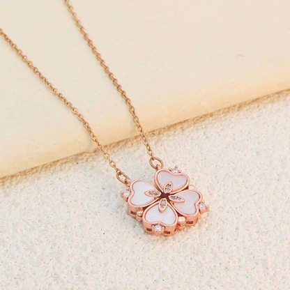 Magnetic Flower Rose Gold Plated Necklace