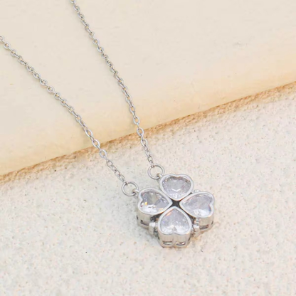 Magnetic Flower Silver Plated Necklace