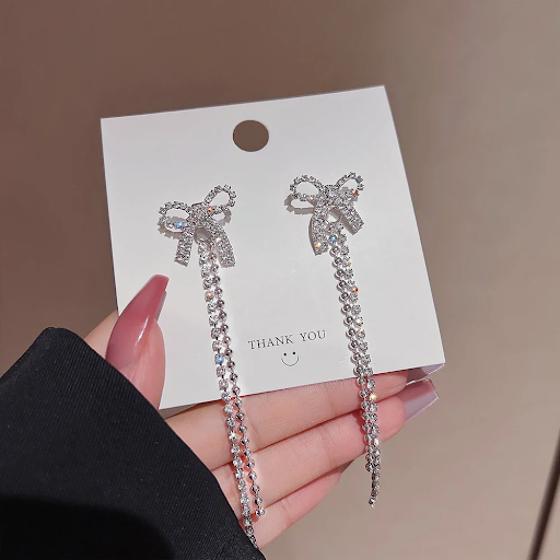 Stone Bow Earrings