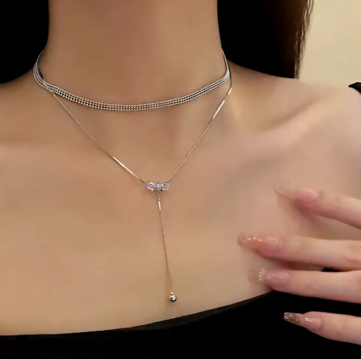 Dual Chain Choker Necklace